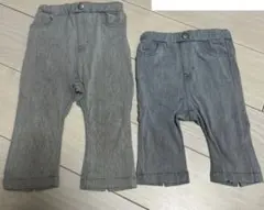 petitmain デニム風　ハーフパンツ 110 90 姉妹　兄弟
