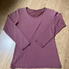 HEATTECH EXTRA WARM 長袖Tシャツ Lサイズ テラコッタ色