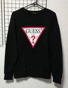【最終処分】GUESS ブラック スウェット トレーナー S 状態良好