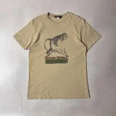 00sバナナリパブリック 半袖Tシャツ カーキベージュ ビッグプリント サファリのサムネイル