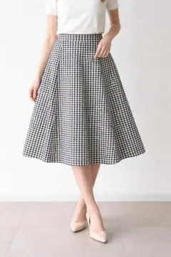 J.PRESS（ジェイプレス）ギンガムチェック フレアスカート 日本製