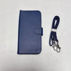 ☆ iPhone 15 Pro 対応 手帳型 スマホケース (ダークブルー)