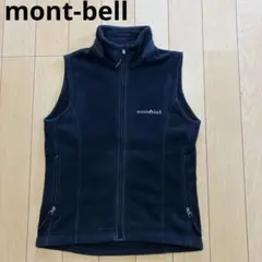 mont-bell モンベル　フリース　ジップベスト　ブラック　Mサイズ