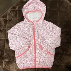 120cm ウィンドブレーカ ジャケット アウター パーカー 花柄 フード付き