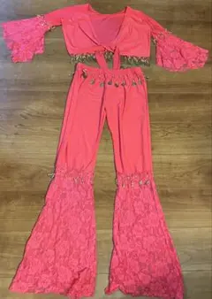 ピンク ベリーダンス セットアップレッスン着