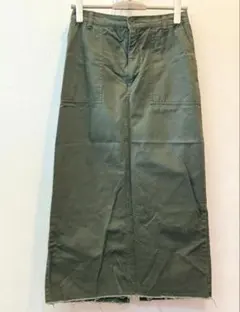 【niko and...☆ニコアンド☆裾切りっぱなし加工デニム風地スカート☆４】