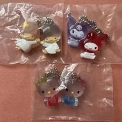 なかよしドロップチャーム キティ＆ミミィ キキララ マイメロ＆クロミ 3点セット