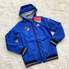 未使用 KAPPA カッパ ゴルフ 花柄裏地 フード付 撥水 ジャケット 青 S