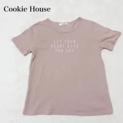 クッキーハウス 半袖Tシャツ クルーネック ロゴプリント コットン ガーリーのサムネイル