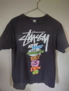 STUSSY ワールドツアー Tシャツ ブラック Sサイズ