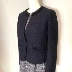 美品 組曲 ジャケット&ワンピース フォーマルセットアップ 卒業入学 セレモニー