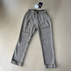【新品】ブリーズ　綿混チェック柄パンツ　130cm