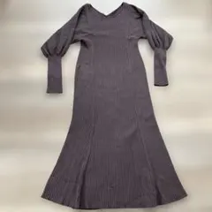 archives 3シーズンニットロングワンピース VネックUネック2way