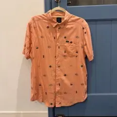 即完売品　RVCA 半袖シャツ オレンジ Mサイズのサムネイル