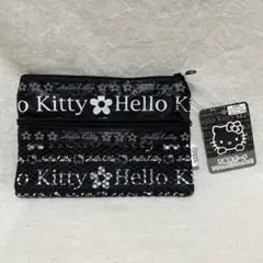 【新品未使用】2006年ハローキティ 不織布ポーチ ブラック