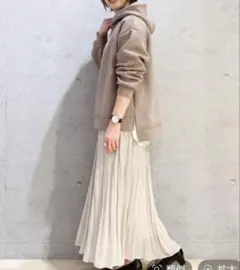 LEPSIM フレアスカート シフォンスカート リプシム　グレージュ　Fのサムネイル
