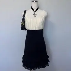 ダークコア フェアリーグランジ y2k ウィッシュコア 段フリル ワンピース