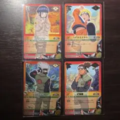 NARUTOカード 4枚セット(シカマル、いの、チョウジ、アスマ)第1弾
