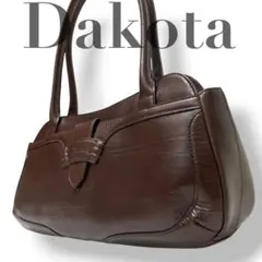 【美品】ダコタ　ショルダー　トートバッグ　レザー　ブラウン　肩掛け　ロゴ型押し