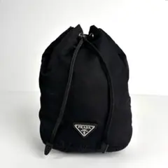 PRADA ブラック ドローストリングバッグ 巾着 - メルカリ