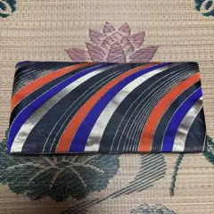 黒地縞名古屋帯 Silk Modern Obi