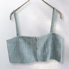 カプリシュレマージュ ウール混 ニットビスチェ 前開き レイヤード F《c461