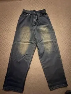 ダークブルー ストレートデニム ハイウエスト