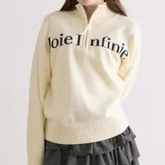 ［最終お値下げ］OLIVE des OLIVE ロゴハーフZIPニット