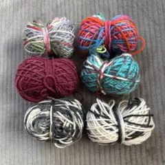 ソックヤーン　5グラム　6個　　ゼブラ入り