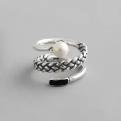 シルバー925 ヴィンテージ パールリング　残りわずか！