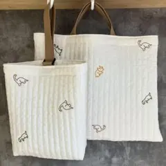 ⑧ ハンドメイドレッスンバック シューズ袋 ヌビ イブル 恐竜