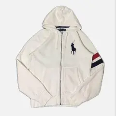 ポロバイラルフローレン　ビッグポニー　刺繍　ジップパーカー　フード裏サーマル
