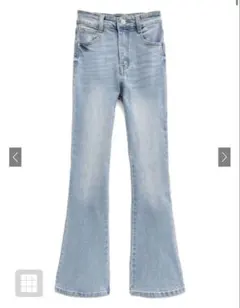 GLR ハイウエストフレアデニムパンツ【cu498】