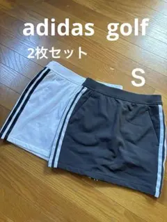 adidas golf スカートホワイト・ブラック2枚セット