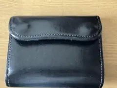 WILD SWANS ENO 美品 クロコ革 三つ折り財布 黒