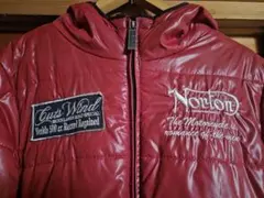 Norton 赤 フード付きナイロンジャケット