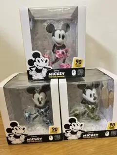 国内正規品 VCD BAPE MICKEY MOUSE ピンク PINK Medicom VCD A Bathing Ape Bape x Mickey Mouse Figure Full Set 3pcs