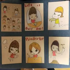 奈良美智 PRINT WORKS ポストカード10枚＋ステッカー1枚缶ケース付き
