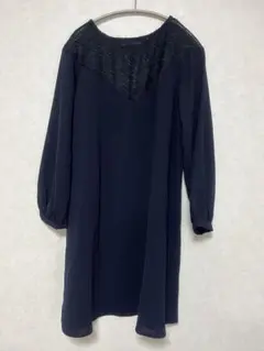 ZARA BASIC ネイビー ワンピース