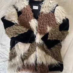 【美品】MURUA マルチカラーファーコート S ふわふわ