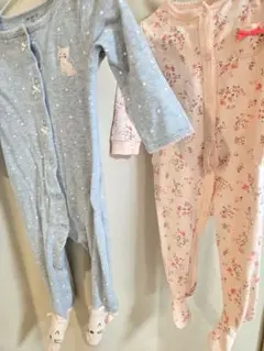 カバーオール　足付き　足つき　秋冬　ベビー服　12M すきやんはうす