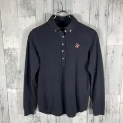 JACK BUNNY ゴルフレディースSサイズネイビー長袖ポロシャツ