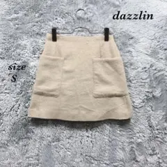 dazzlin ダズリン (S) ミニスカート ボア ポケット大きめ