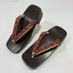 男げた 阿波の桐下駄。焼右近型、紳士 Lサイズ、下駄長さ、26.0cm・いろは柄