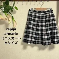 【美品】レピピアルマリオ　Mサイズ　ミニスカート　プリーツ　ウエストゴム