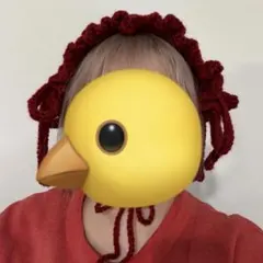 ヘッドドレス ワインレッド リボン フリル ハンドメイド