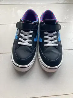 ブラック/ブルー ベルクロ スニーカー　vans 22センチ
