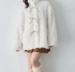 最終値下げ❣️INGNI リボン取り外しスタンドボアブルゾン