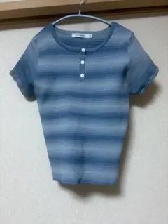 MOUSSY グラデーション リブTシャツ ブルーのサムネイル