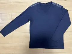 BURBERRY BLACK LABEL ネイビー Vネックシャツ　サイズ‥3